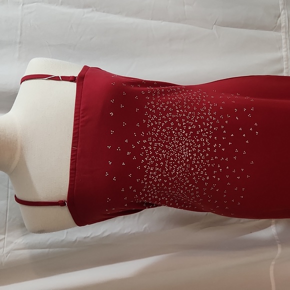 Red sparkly dress with lots of stretch size 12 - Picture 2 of 5